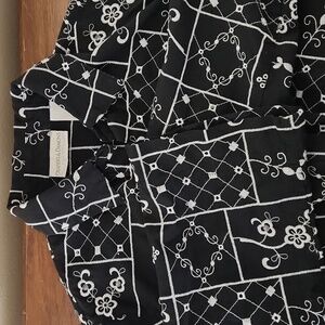 DRAPERS & DAMONS Shirt button down 3/4 Sleeve women's petite medium